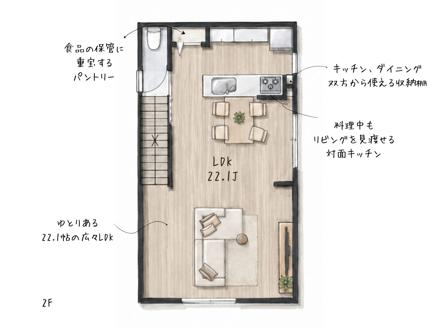 大阪市都島区内代町　2号地の参考プラン