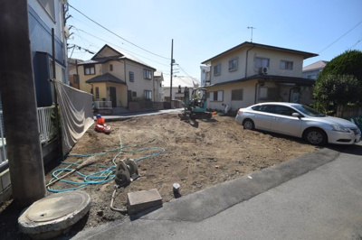 【展望】 | ＪＲ茅ヶ崎駅 茅ヶ崎市東海岸北５丁目／建築条件無-売地１区画-54-3 | 現地2階から眺望②南側幅員約４.２ｍ公道