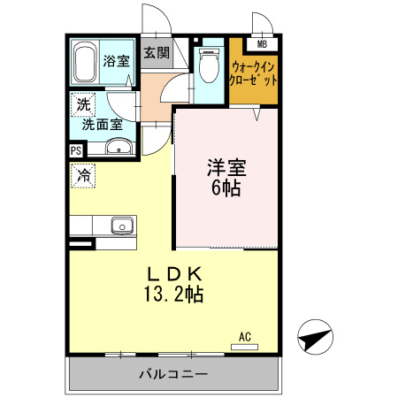 シャルムAの間取り