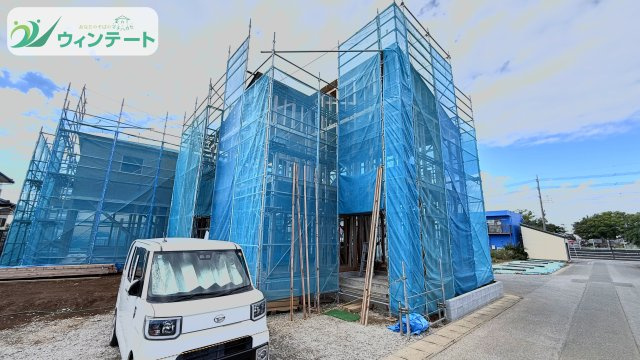 古河市下辺見第8　新築戸建て　2号棟の外観|現在建築中です！お近くの同仕様内観の物件も見れますのでお気軽にお問い合わせください！