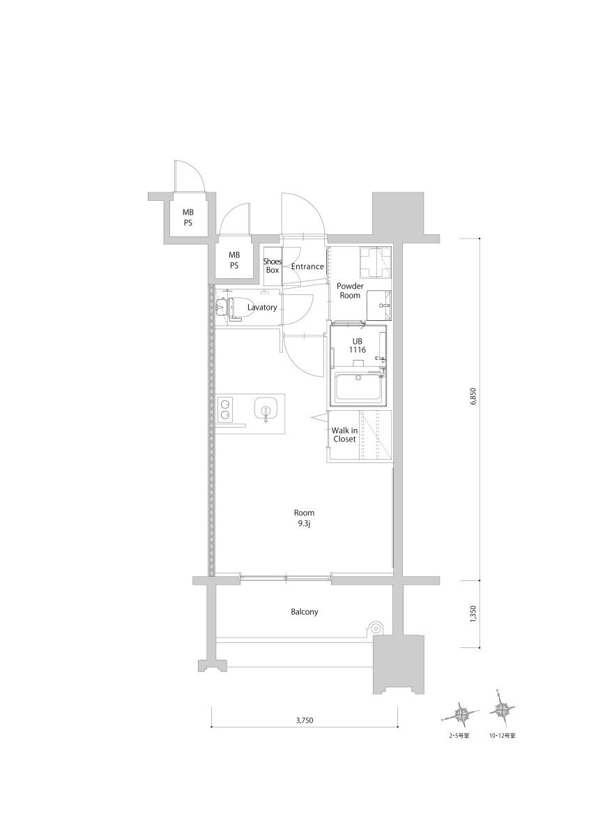 新品家具付きマンション住吉20(KaGood福岡)の間取り|※間取りと異なる場合は現状を優先します。
