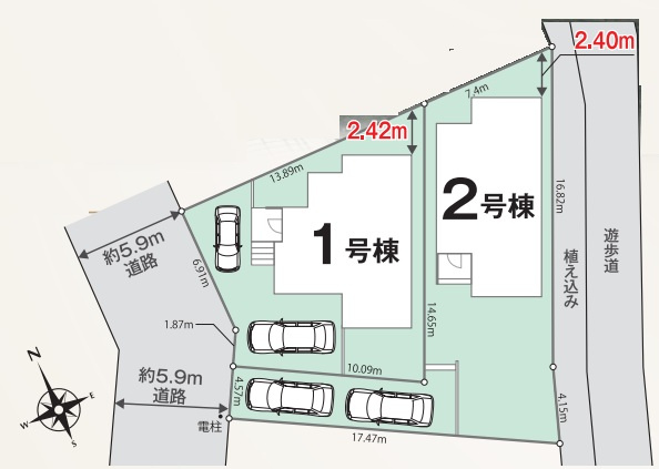 【1号棟　区画図】