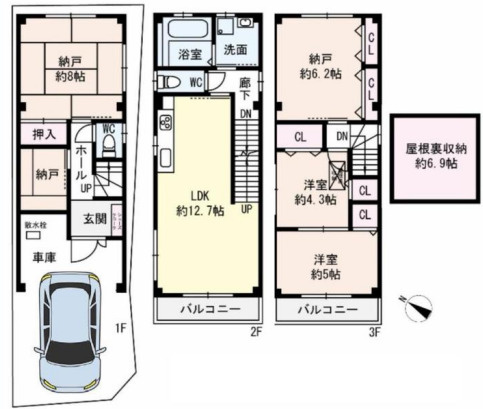 豊崎一丁目戸建ての間取り