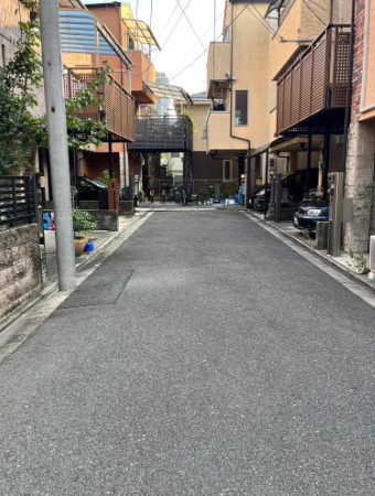 豊崎一丁目戸建ての前面道路含む現地写真