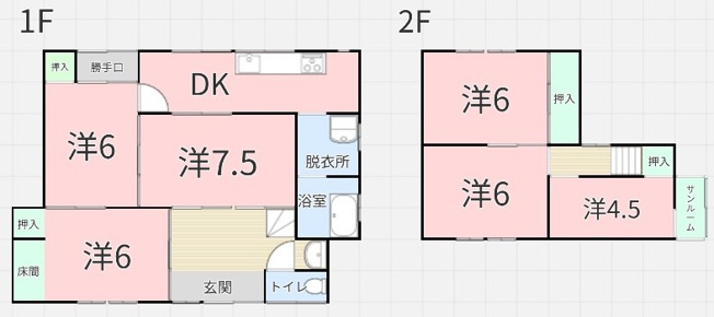 【間取り】 | 大正町永井貸家