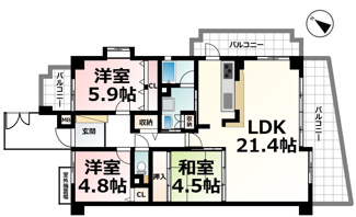 【間取り】 | シャルマンコーポ瀬田湖畔