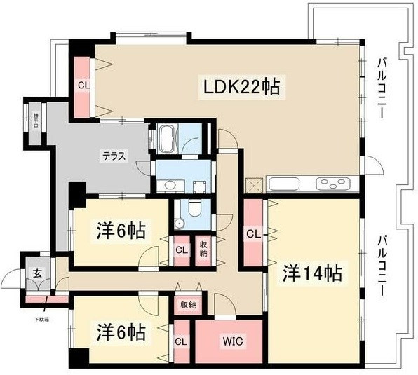 ビラ三秀山中の間取り
