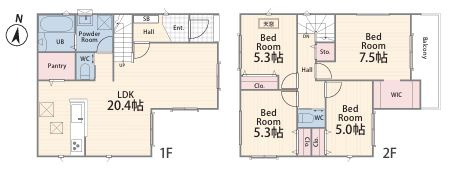 【間取り】 | 厚木市妻田西2丁目 新築分譲住宅　全3棟