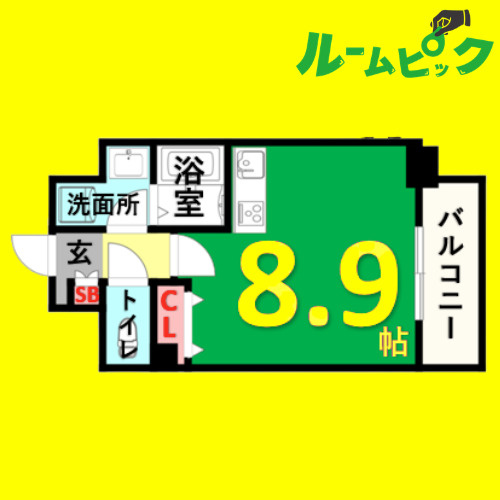 アレーヌコート新瑞橋　名古屋市賃貸　仲介手数料無料の間取り