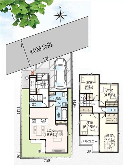 戸建 ふじみ野市松山２丁目の間取り