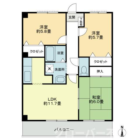 ハイム・シュテット２１の間取り|間取図