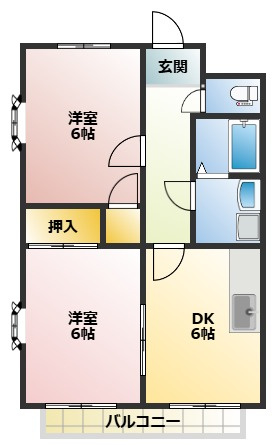 【間取り】 | ２ＤＫの間取り！