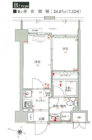 【間取り】 | ルネッサンス21薬院サウス