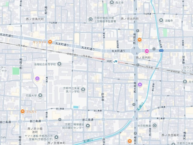 京都市中京区西ノ京中御門西町　第1期　売土地の地図