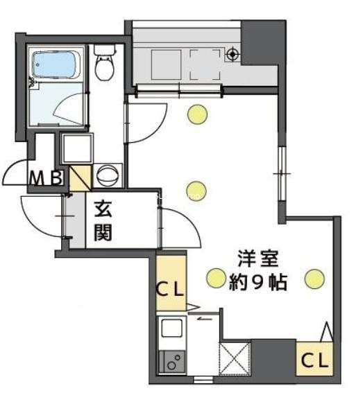 ウエンズ阿波座西の間取り