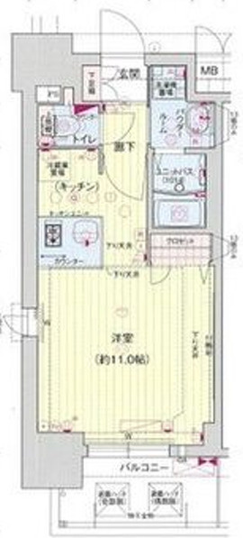 プレサンス大阪城公園ネクサスの間取り