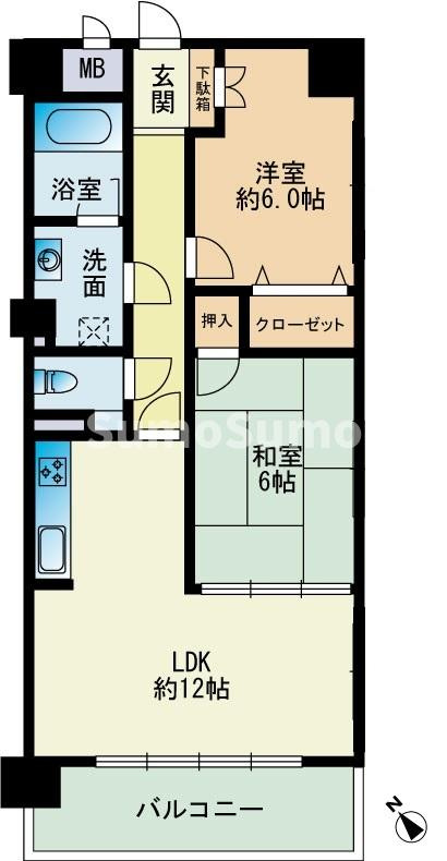 アルファウイング高宮東の間取り