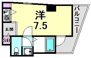 エスリード上甲子園の間取り