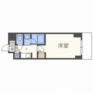 QCフラット北堀江の間取り