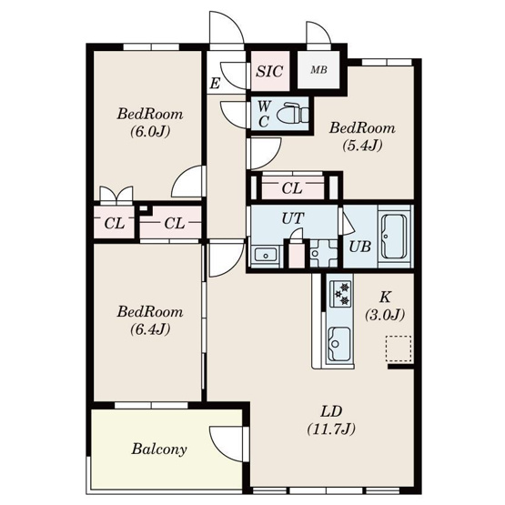 【間取り】 | S-RESIDENCE伊都Attirant