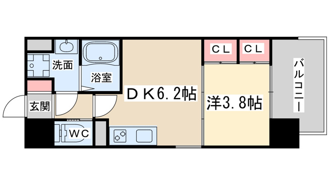 【間取り】 | ビガーポリス528滝川公園3
