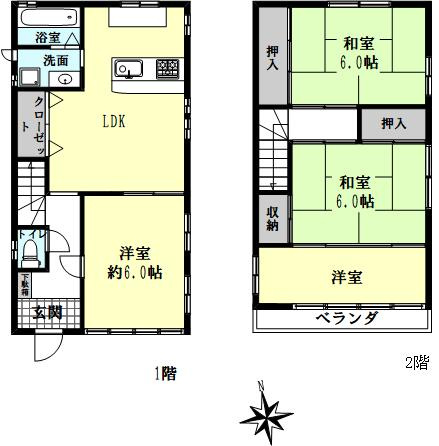 神戸市垂水区星陵台1丁目戸建の間取り