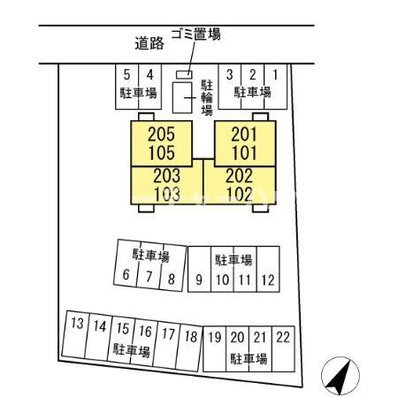 セジュール千波の区画図