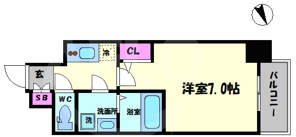 エスリード大阪梅田WESTの間取り|エスリード大阪梅田WEST　開放感のある間取り