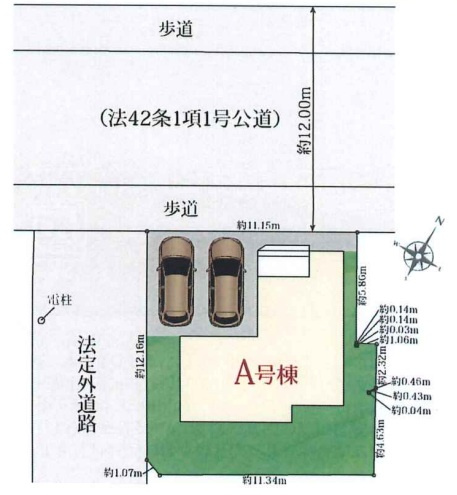 神戸市西区南別府4丁目の区画図