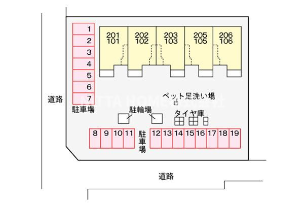 サンリット　ガーデンの区画図