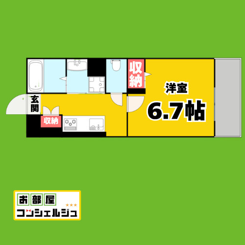 アスピラシオン尾頭橋の間取り