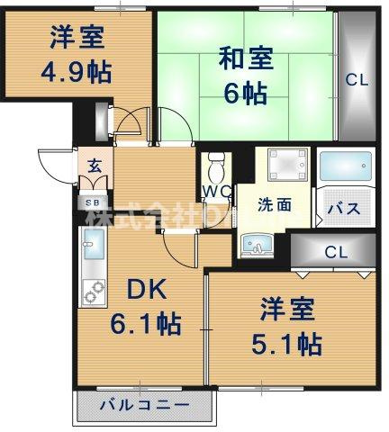 【間取り】 | ヴェスタin盾津