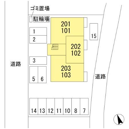 サンフラワー藍住の区画図