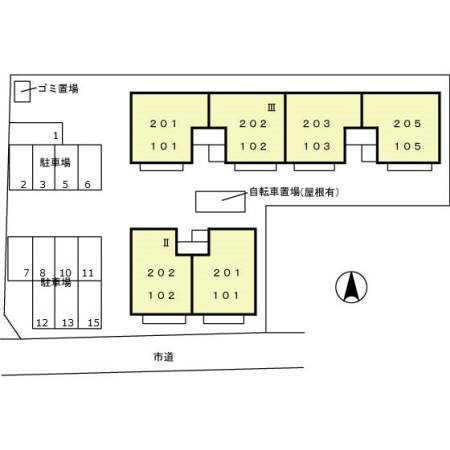 シャトル大戸Ⅱの区画図