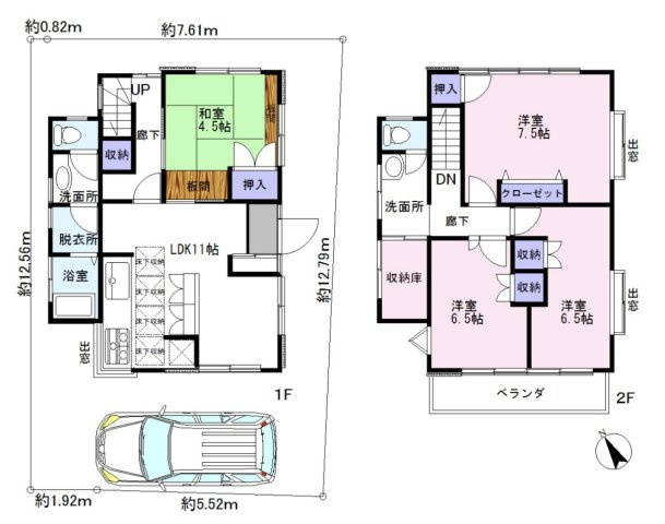 【間取り】 | 川越市砂新田5丁目　中古戸建