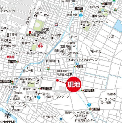 【中古】邑楽郡大泉町大字吉田　４LDK＋Sの地図