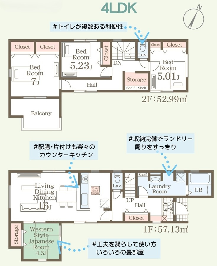 合志市幾久富第五の間取り