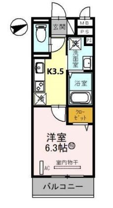 セジュール大村の間取り