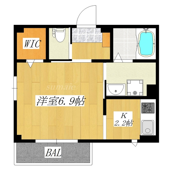 ベルソレイユの間取り|ウォークインクローゼットのあるお部屋です☆