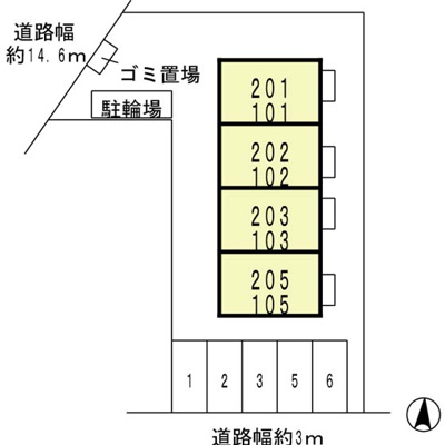 【区画図】 | ハイツＫＡＺＵ