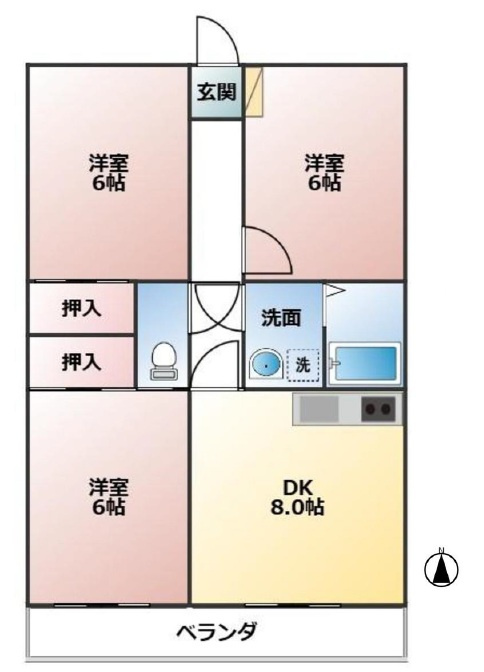 フェリス仲原の間取り