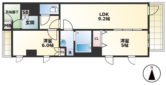 【間取り】 | アジュールテラス中野新橋