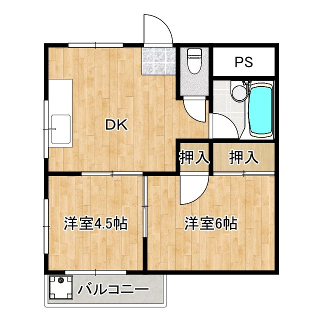 板橋城北マンションの間取り|間取り図です
