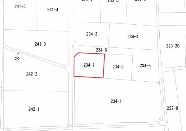 挾間向原　土地の土地図|※図面と現況が異なる場合は現況を優先させていただきます。