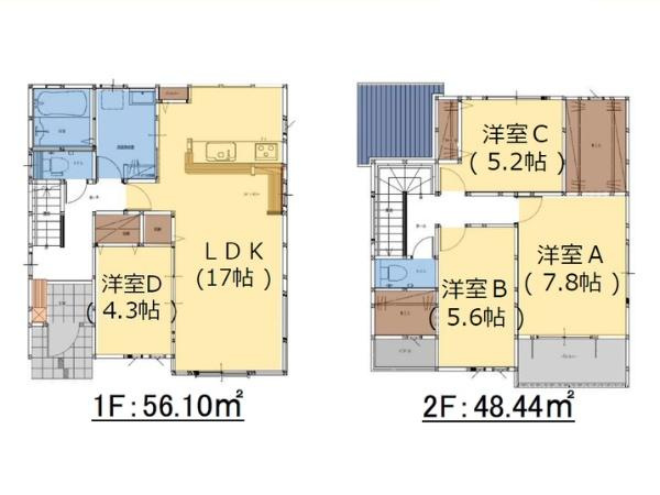 森3期1号棟の間取り|※図面と現況が異なる場合は現況を優先させていただきます。