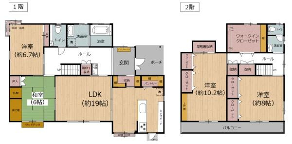 口戸　戸建ての間取り|※図面と現況が異なる場合は現況を優先させていただきます。