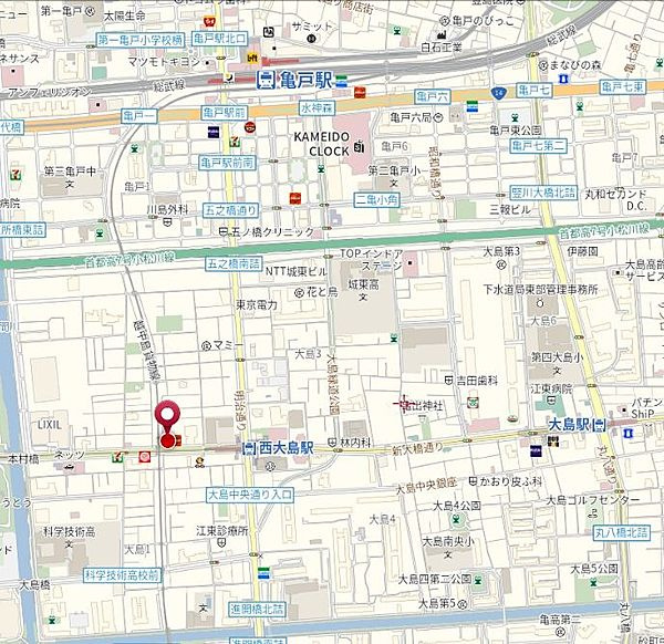 パレステージ大島の地図