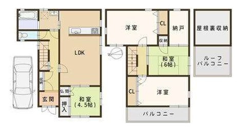 【間取り】 | ☆藤井寺市小山8丁目15-32　中古戸建
