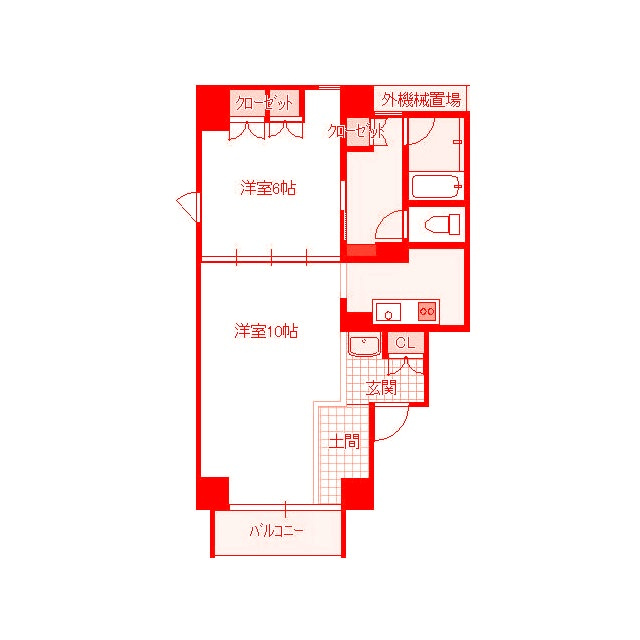 藤沢市鵠沼橘１丁目の賃貸マンションの間取り