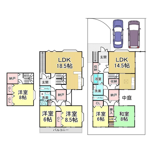 下鴨南茶ノ木町 建築条件無し 土地の土地図